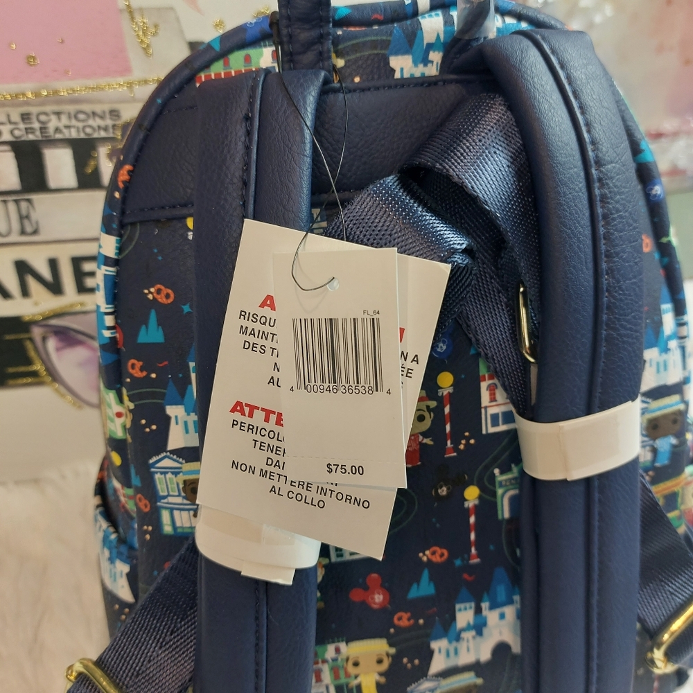 Loungefly Disney Parks Dapper Dan Main Street Blue Backpack - Picture 6 of 12